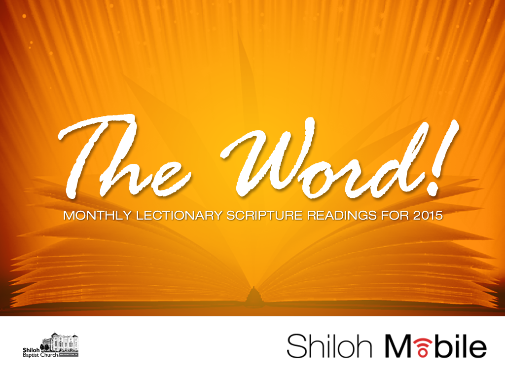 2016 Lectionary Scriptures SHILOH MOBILE